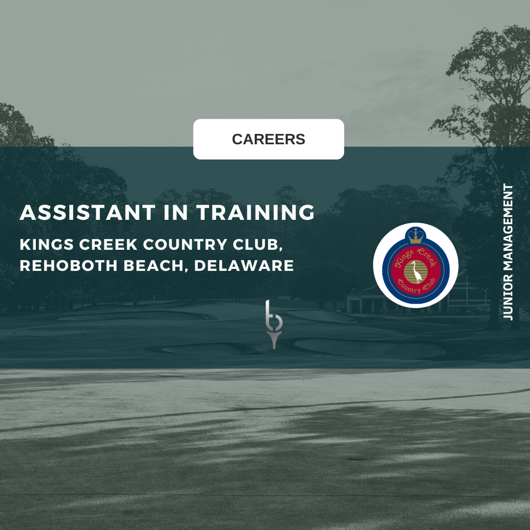 ASSISTANT IN TRAINING – KINGS CREEK COUNTRY CLUB
