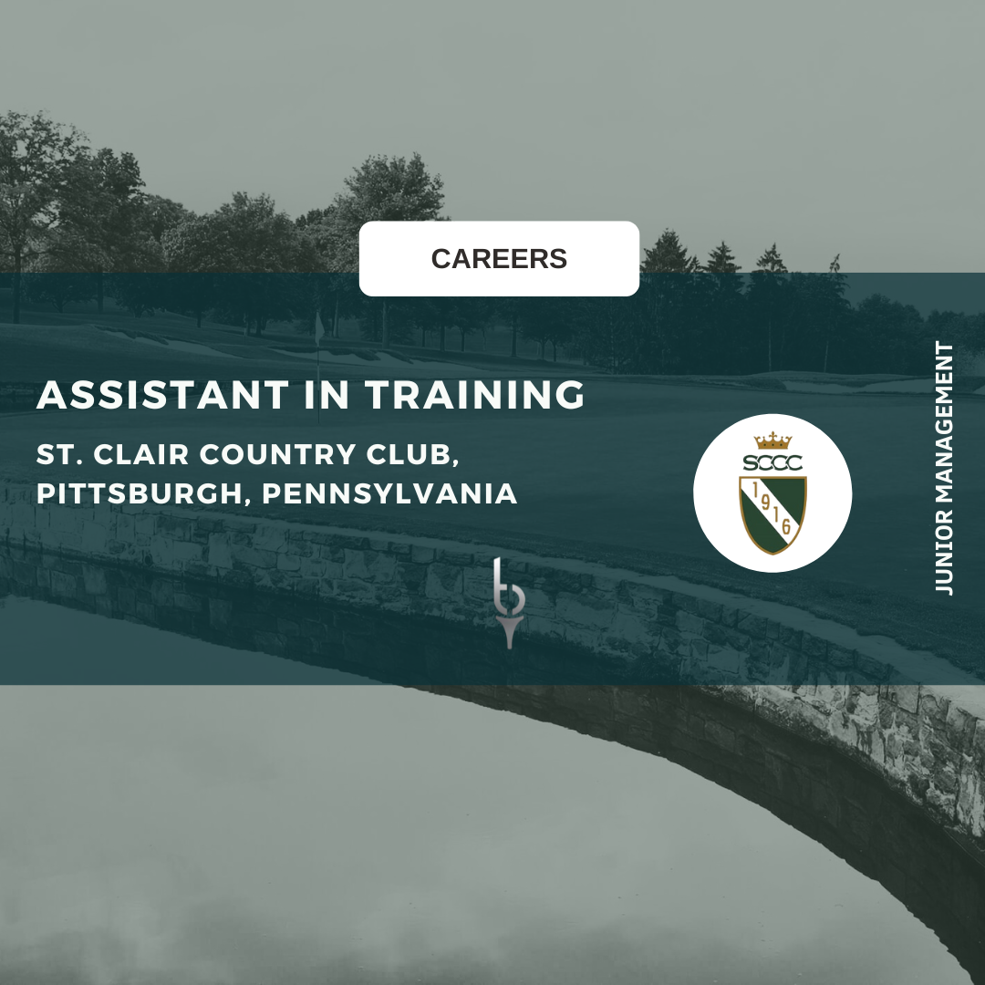 ASSISTANT IN TRAINING – ST. CLAIR COUNTRY CLUB